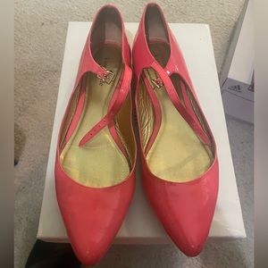 Kate Spade coral patent leather flats size 8